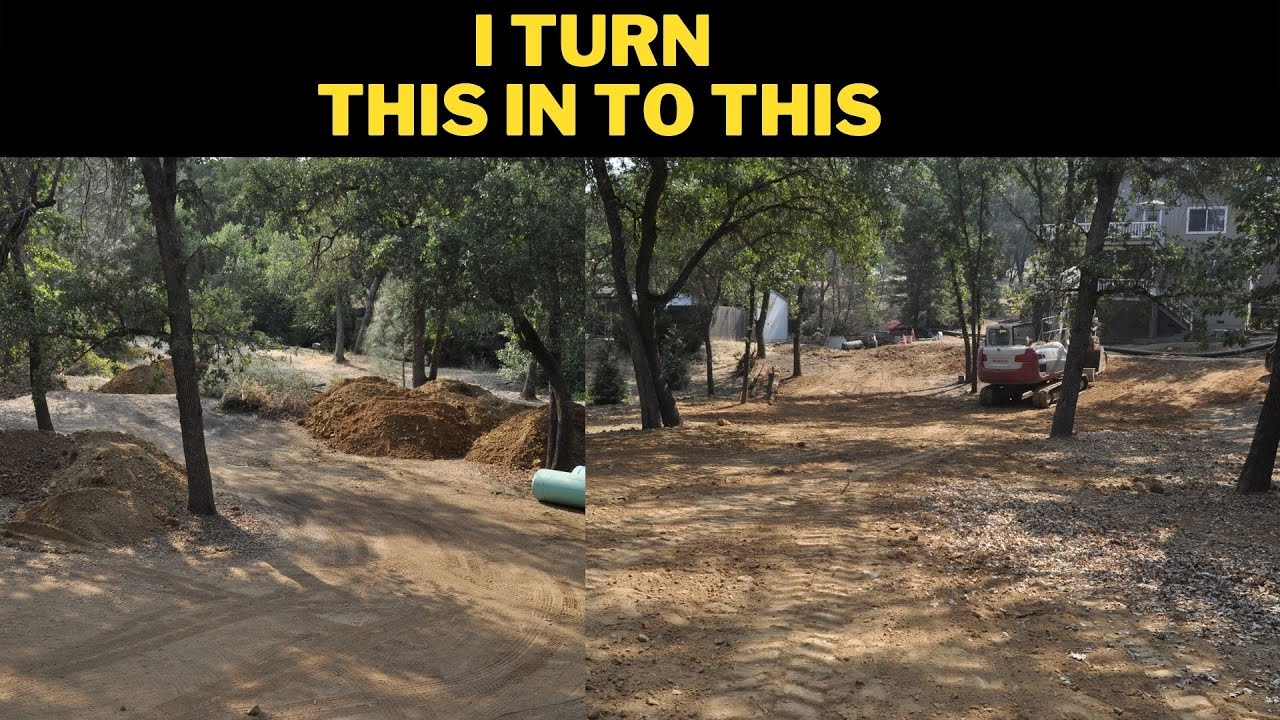 Fixing a low area on a homeowner's property. Land leveling and water runoff control.