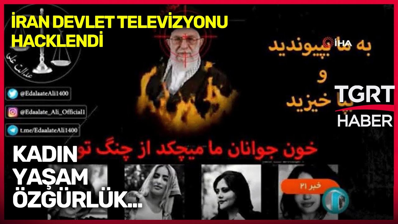 İran Devlet Televizyonu Hamaney Konuşurken 'Hacklendi' Ekrana Mahsa Amini'nin Fotoğrafı Verildi