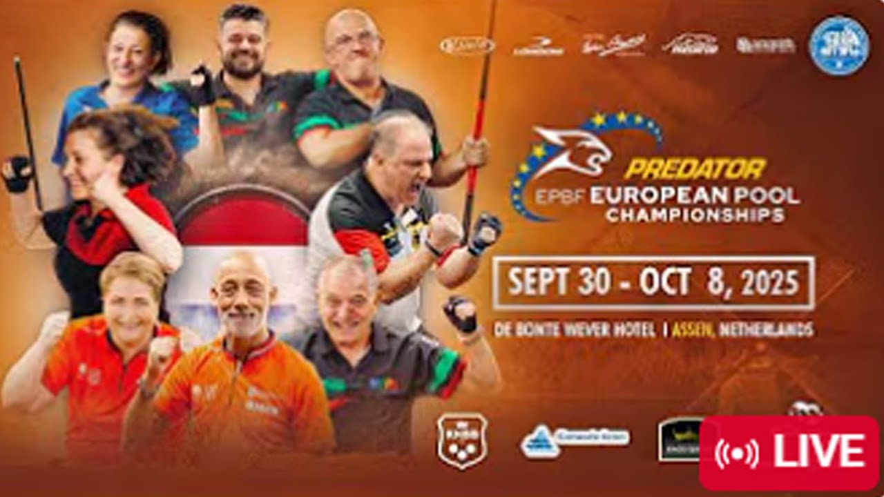 EPBF / Predator European Pool Championships Seniors & Ladies - Holland 2025