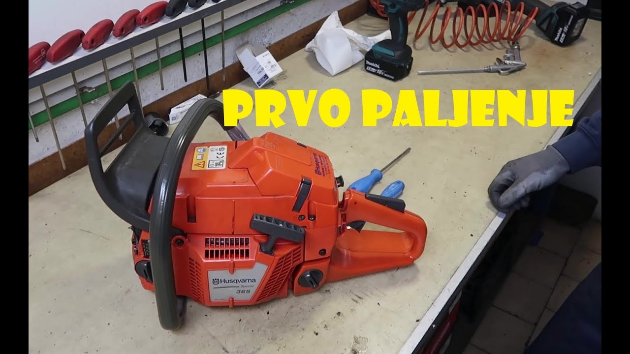 Husqvarna 365 SP montiranje rasplinjača i prvo paljenje (7/X)