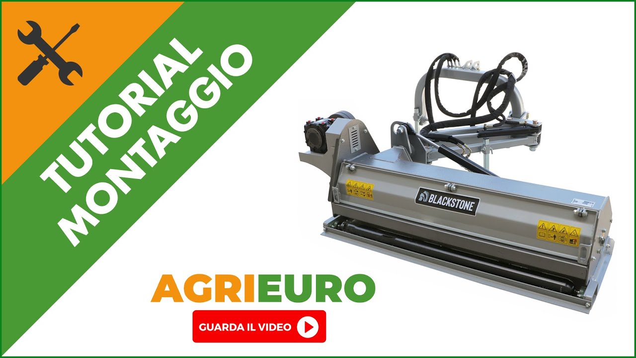 Trincia argini laterale a braccio per trattore serie medio-pesante - BlackStone BVH140 H: montaggio