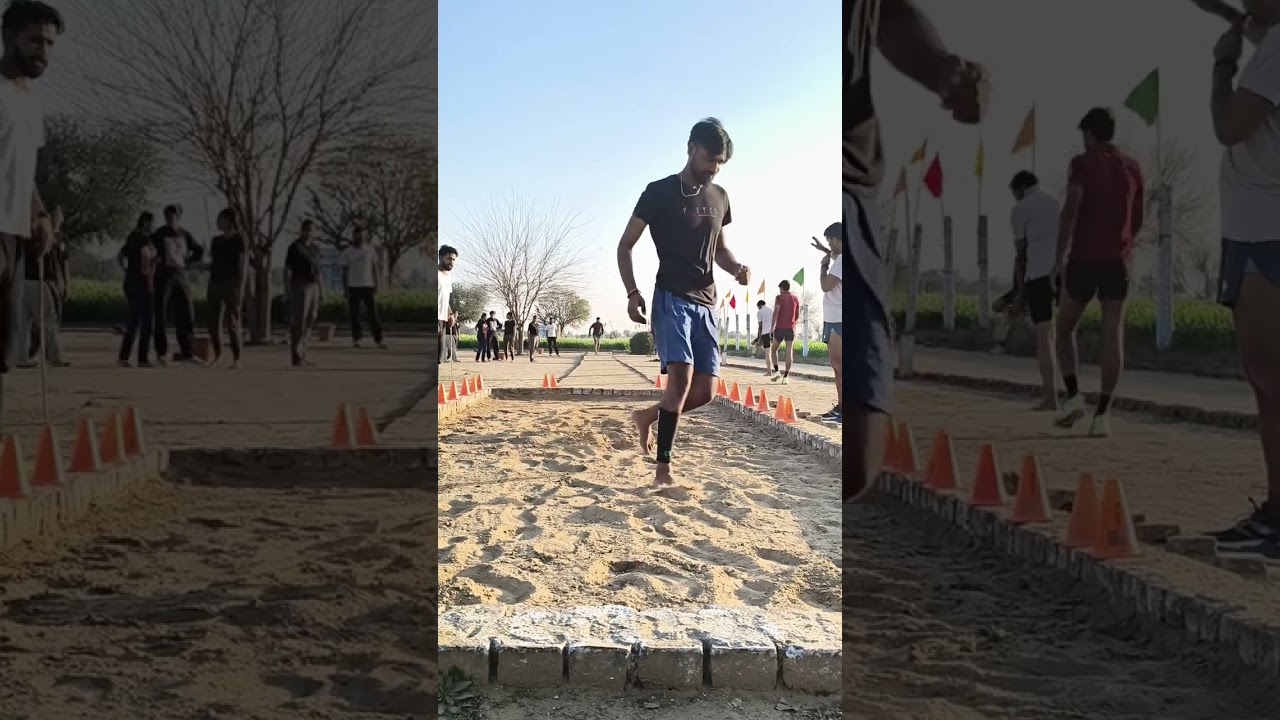 DELHI POLICE LONG JUMP PRACTICE SHREE SHYAM DEFENCE ACADEMY SEKA NARNAUL HARYANA 