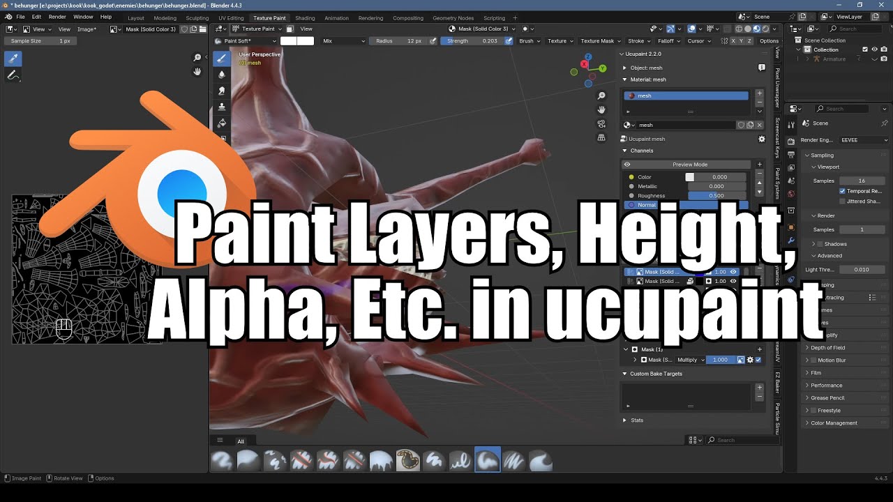 ucupaint Tutorial - color layers, height maps, alpha, and exporting.