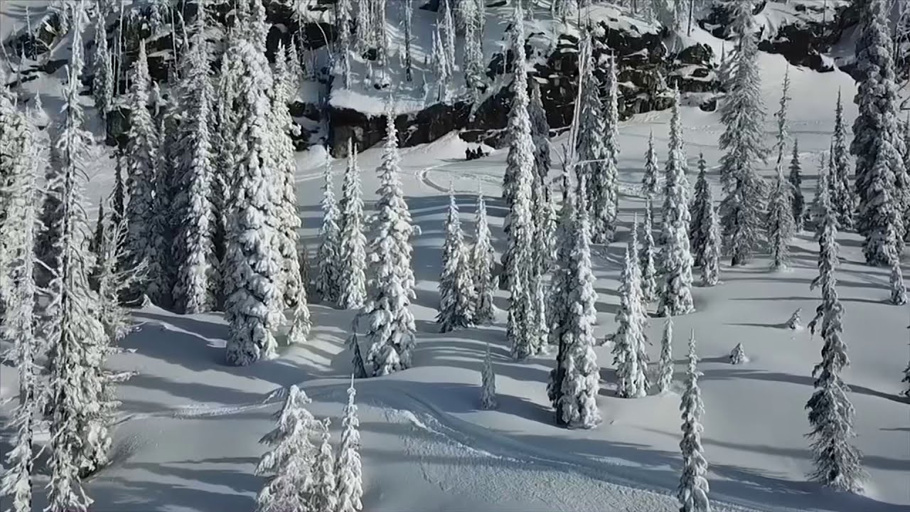 Deep powder snowmobiling
