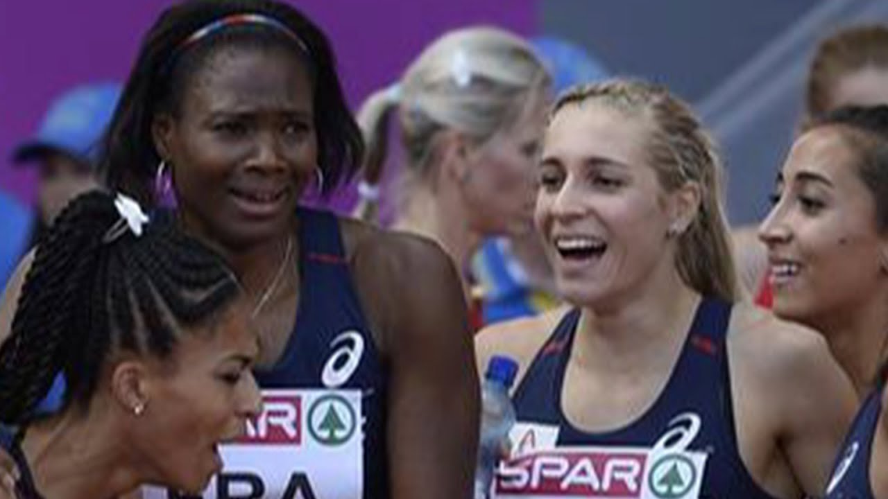 Zurich Women Relay final 2014 UNBELIEVABLE INCROYABLE Floria GUEI Muriel HURTIS A.RAHAROLAHY M.GAYOT