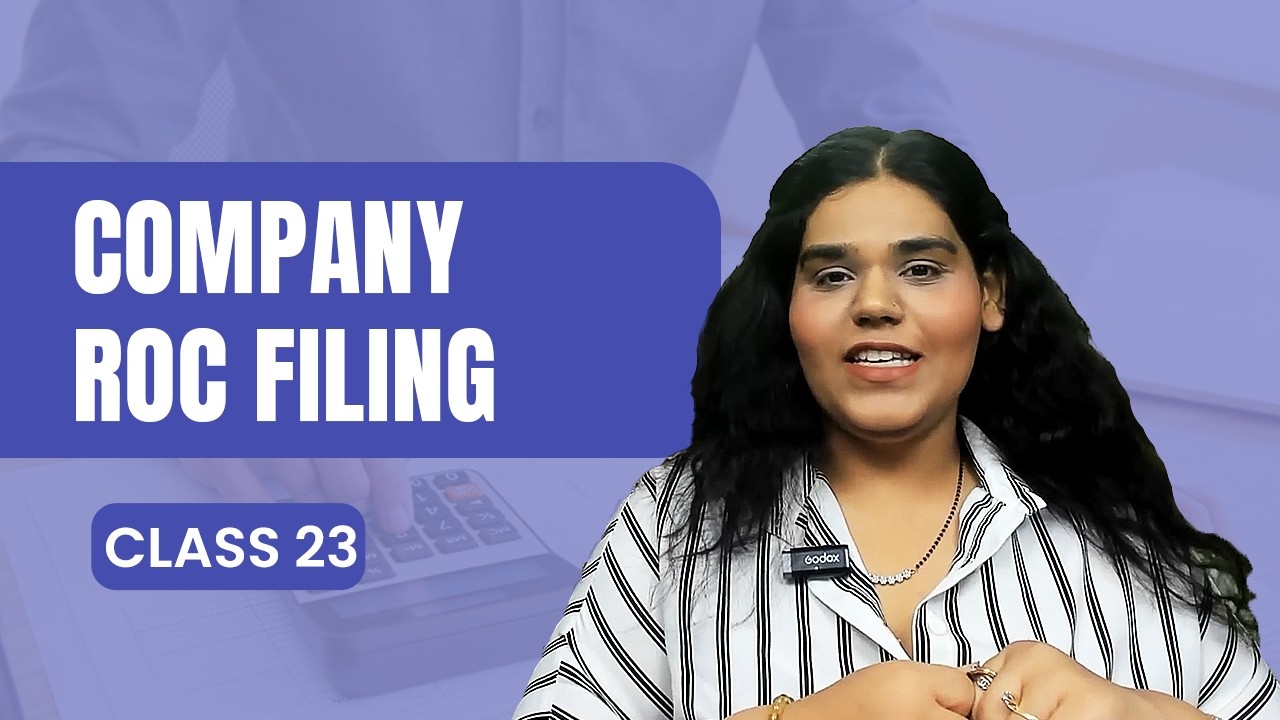 Accounting Class 23 | Company & ROC Forms | Company ROC Filing | 2026 | Sharpup