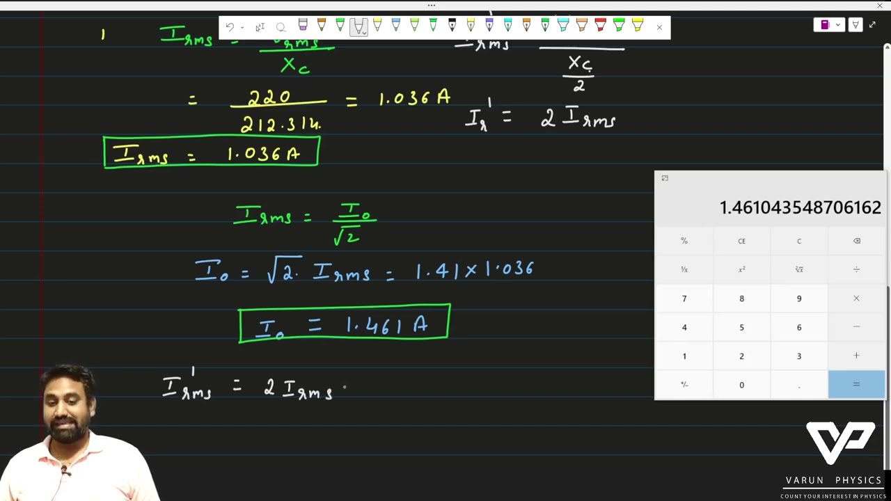 FINDING THE CAPACITIVE REACTANCE AND CURRENT IN A CAPACITOR CIRCUIT