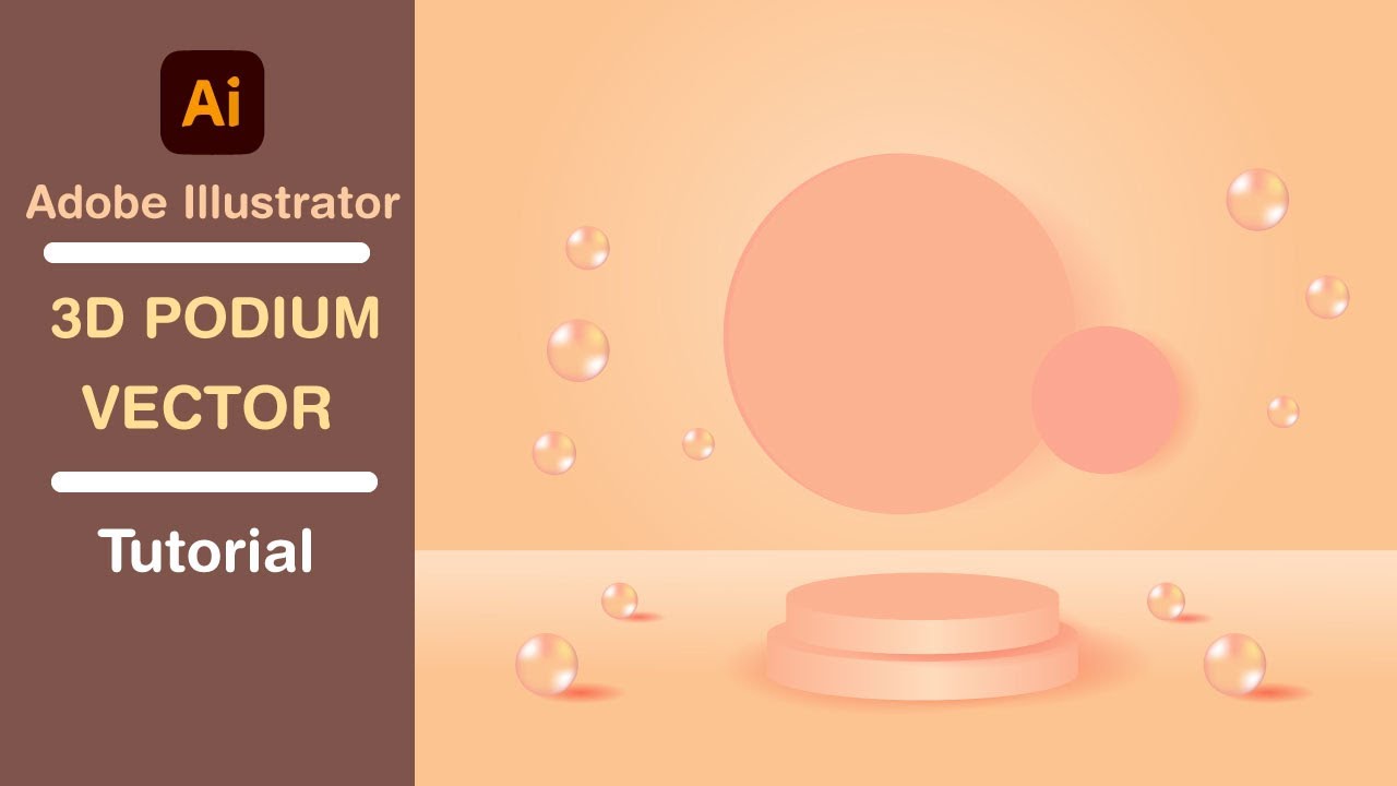 How to create 3D Podium Product Display Background in Adobe Illustrator| Graphic River, Freepik