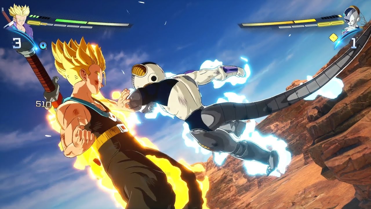 Sparking Zero SSJ Future Trunks vs Mecha Frieza and King Cold