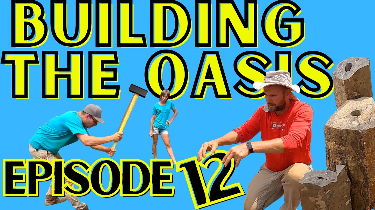 Building The Oasis Part 12 | Waterfall Rock Placement & Fire Fountain Setup!