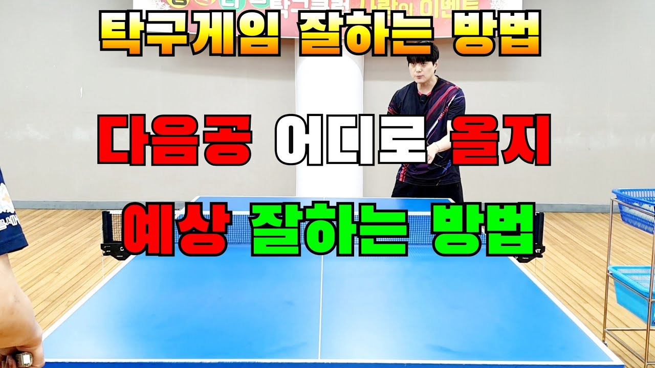 탁구게임잘하는방법,다음공이 어디로올지 예상을잘하는방법,탁구레슨기초기본연습