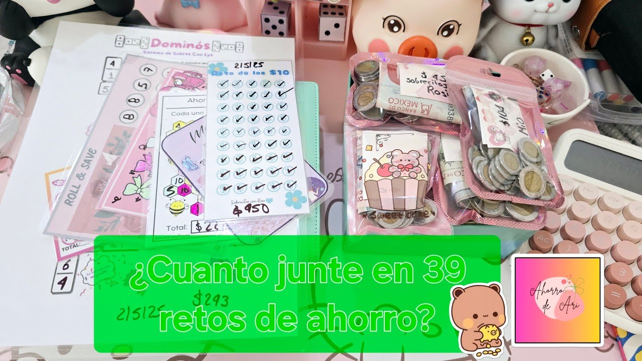 ¿CUÁNTO JUNTE EN 39 RETOS DE AHORRO? 💖👛🍀💵☺️💞 #retosdeahorro #ahorrochallenge