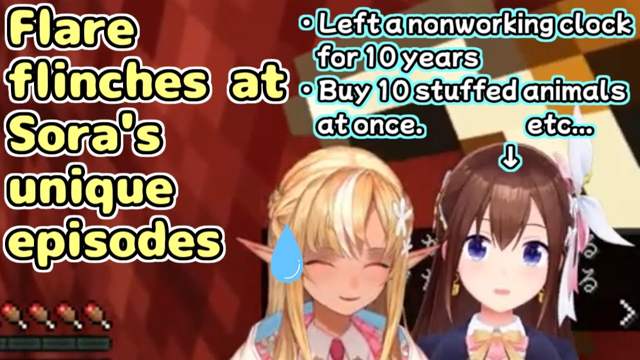 Flare flinches at Sora's unique episodes【hololive/clip】