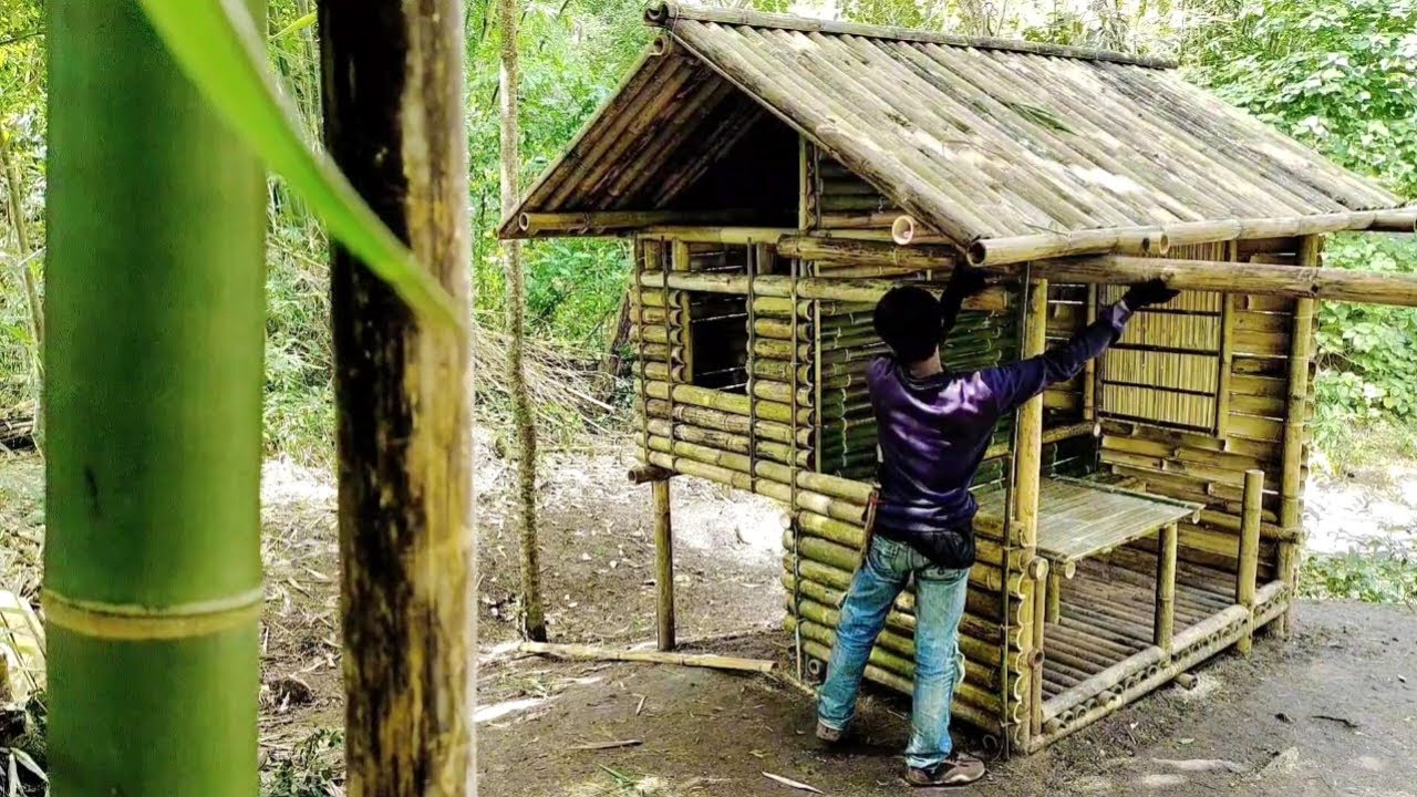 SOLO CAMPING MEMBUAT PONDOK BAMBU DAN MEMPERCANTIK AGAR SEMAKIN MANTAP DI HUNI