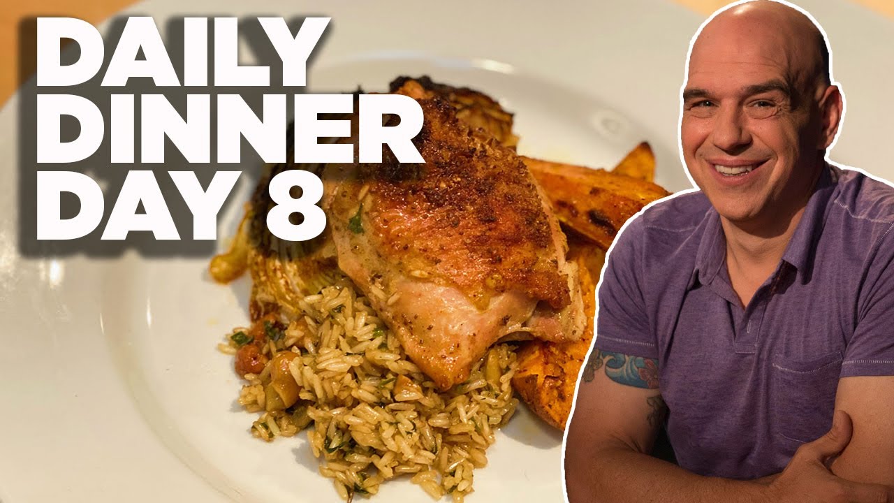 One-Tray Chicken w/ Rice Pilaf: Daily Dinner Day 8 | Daily Dinner with Michael Symon | Food Network