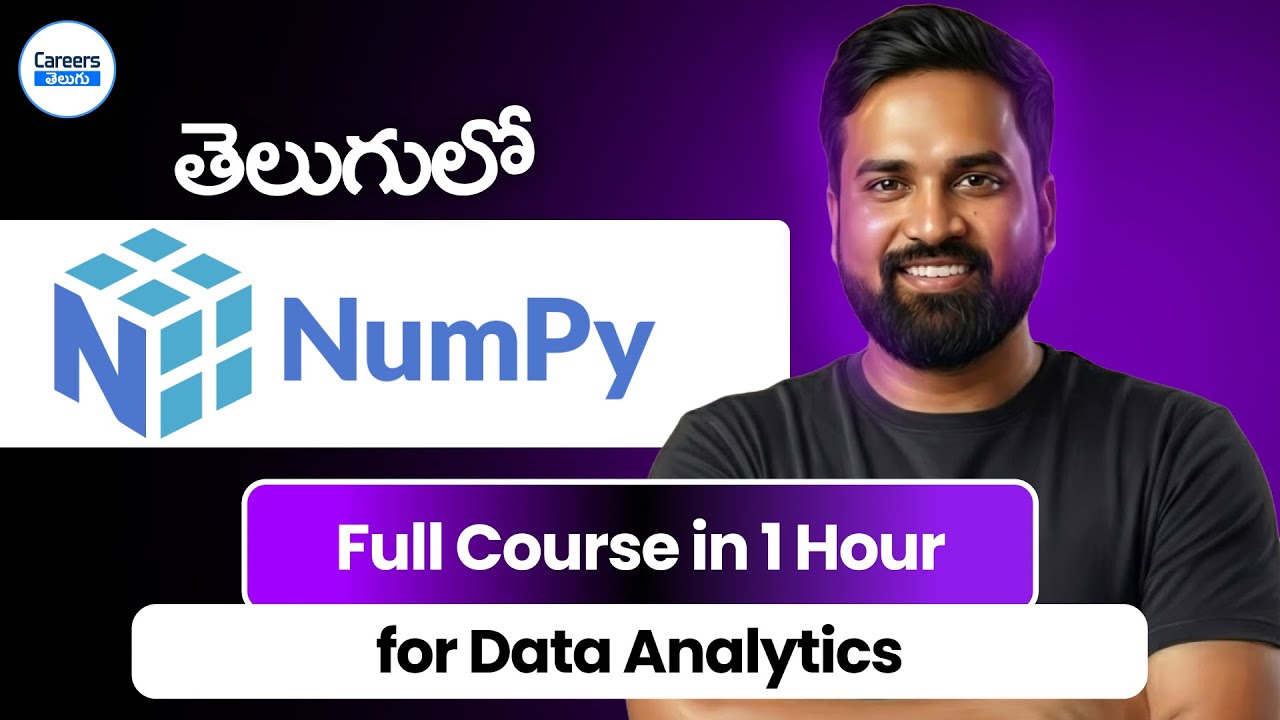 NumPy Full Course (2026) | NumPy Python for Data Analytics Beginners | Learn in 1 Hours in Telugu
