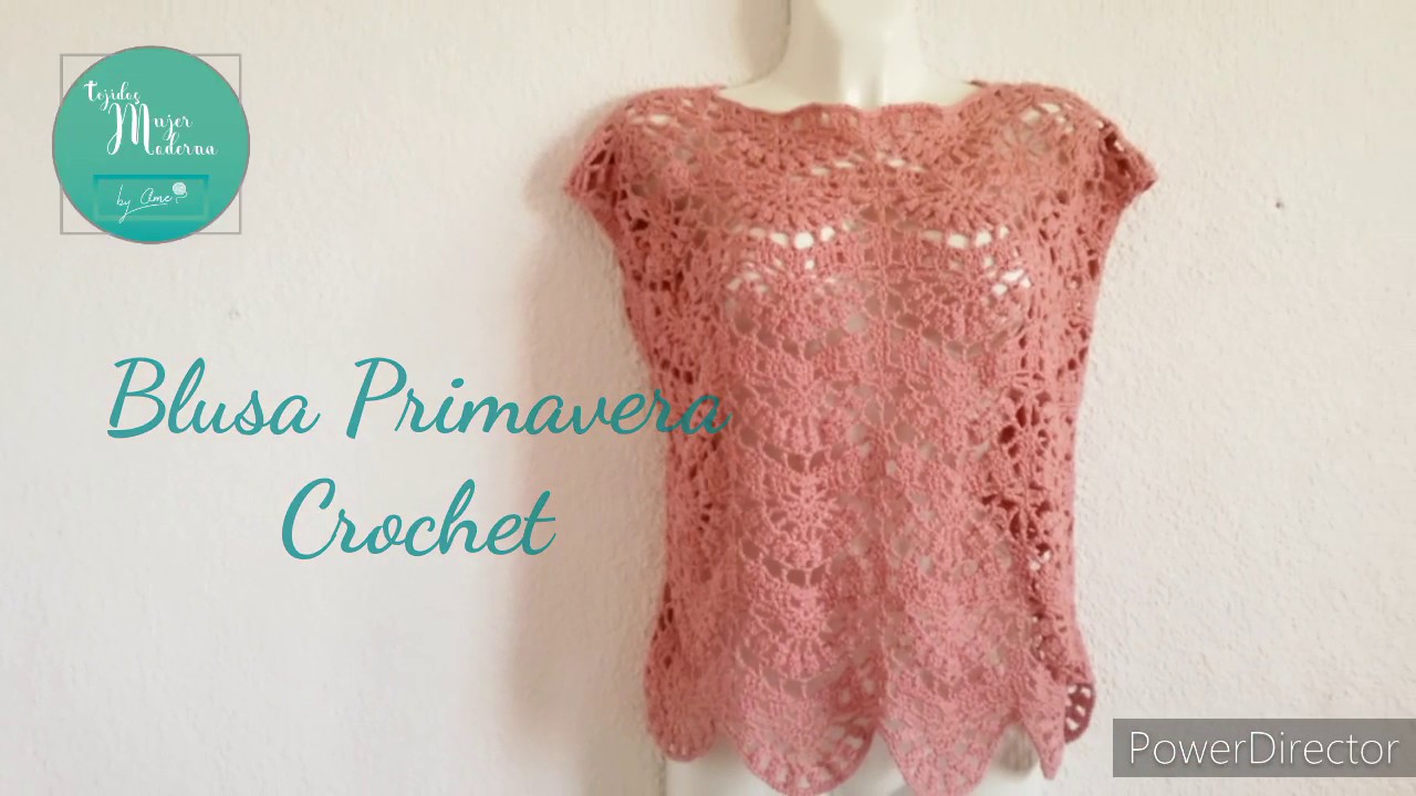 BLUSA PRIMAVERA Tejida a Crochet