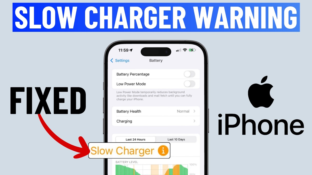 [FIXED] Slow Charger Battery Warning on iPhone | Orange Battery (2026)