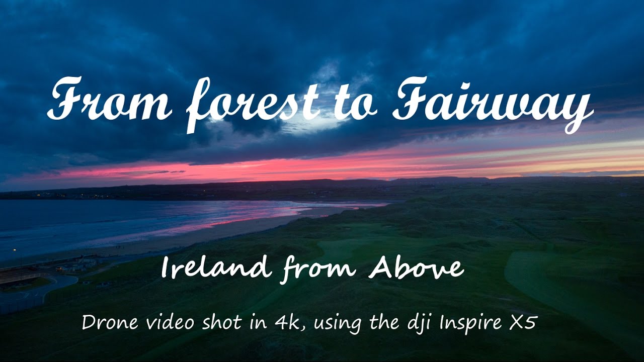 Ireland from forest to fairway, 4k drone video