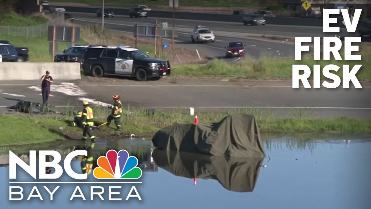 Crash involving electric car leads to hazmat cleanup in Petaluma