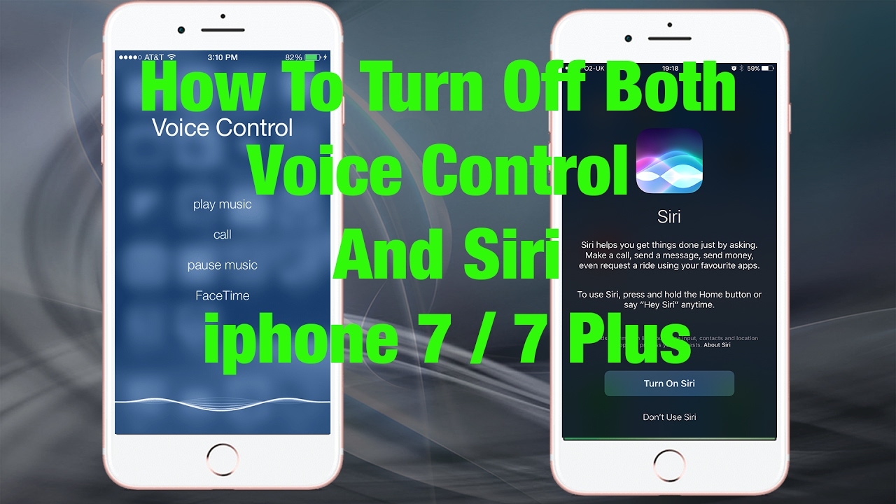 HowTo Turn Off Siri And Voice Control Completely iPhone 7 / 7 Plus