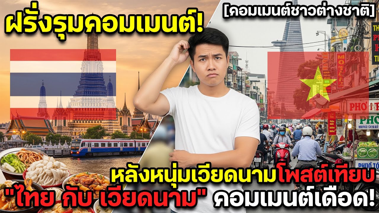 ฝรั่งรุมคอมเมนต์ หลังหนุ่มเวียดนามโพส์เทียบ 