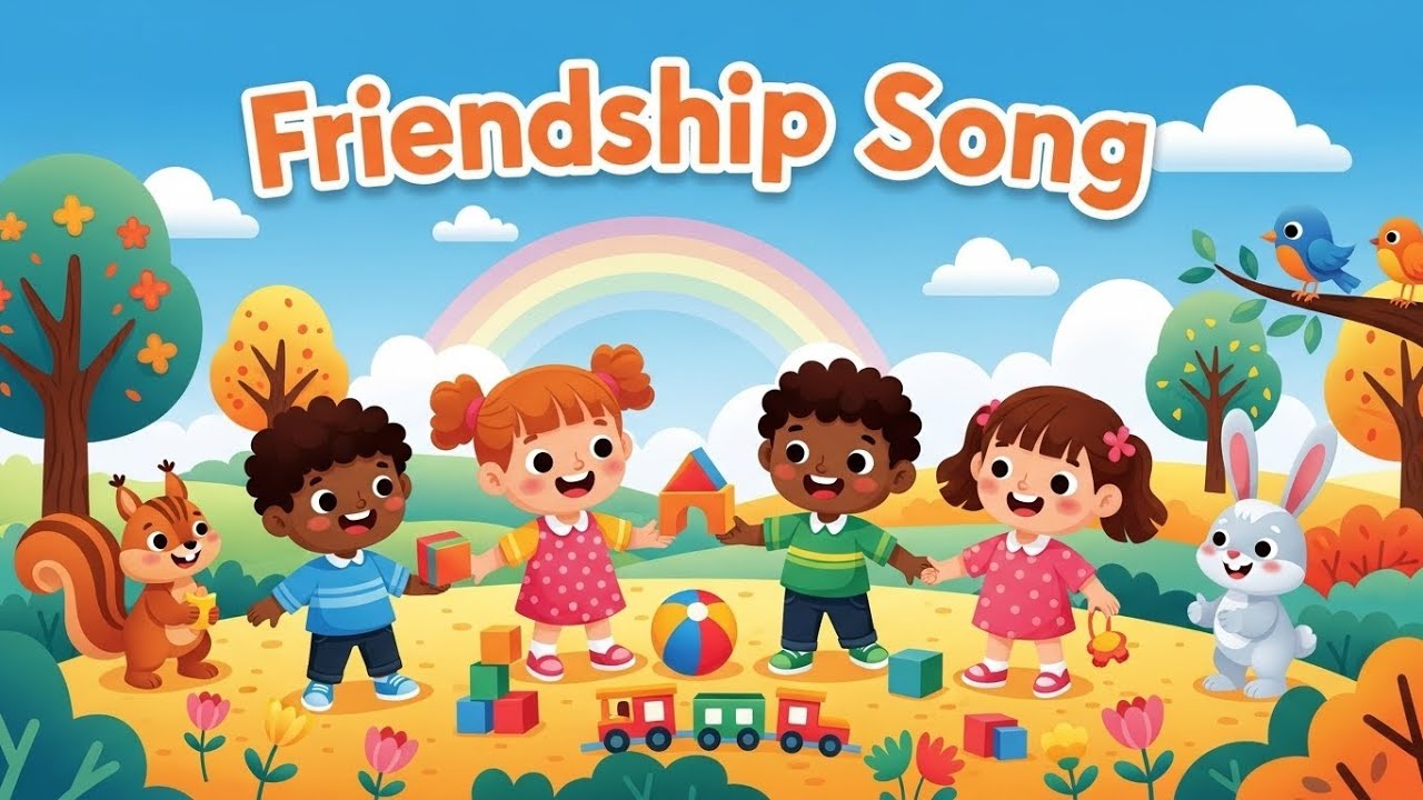 Friendship Song 🤝🎶 | Sharing & Caring Music for Kids | Happy Tale & Tune
