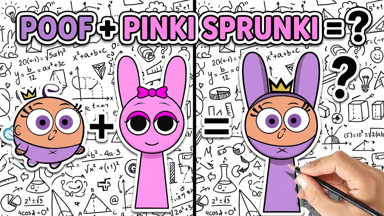 MIXING CARTOON CHARACTERS Poof + Pinki Sprunki = ? 🤯🤯🤯