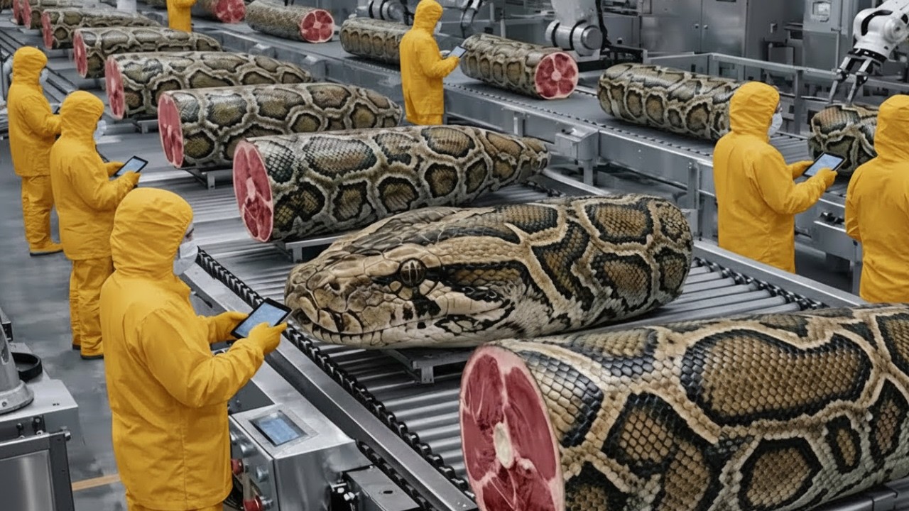 AI Technology Exposed: Python Farming Process for Meat and Skin