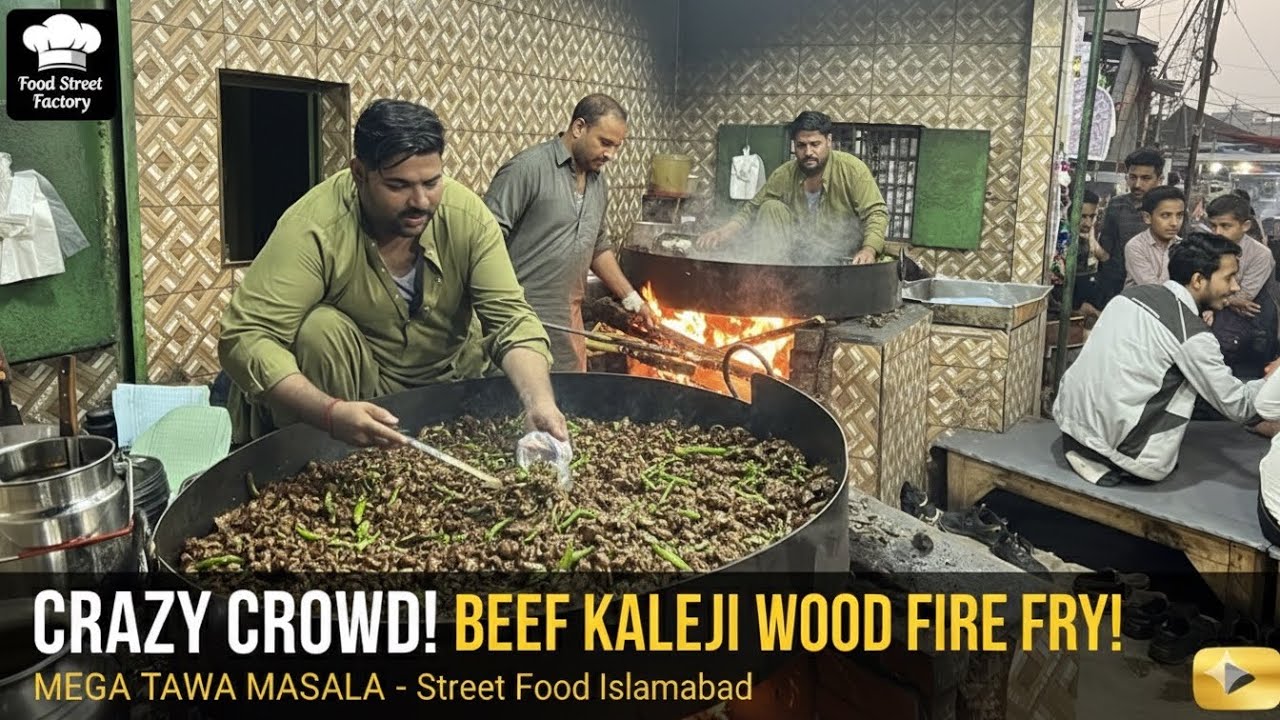 PAKISTAN’S MOST POWERFUL KALEJI TAWA FRY 🔥 STREET FOOD