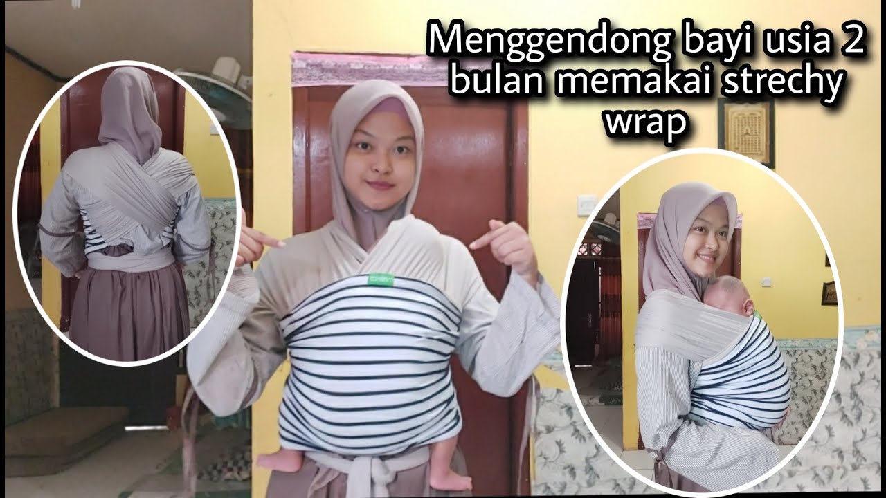 Cara menggendong bayi dengan geos 2in1 stretchy wrap malilkids mikhadou