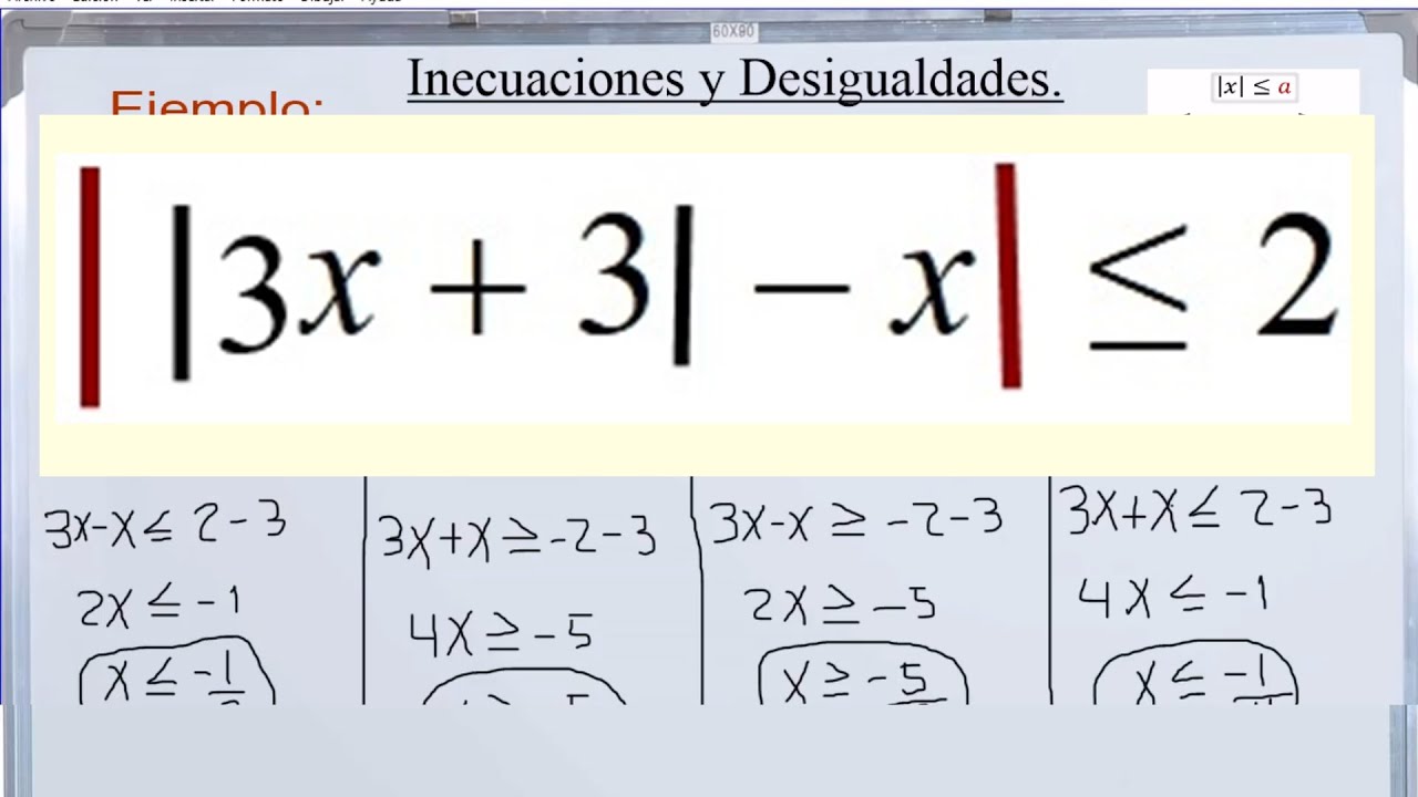 Inecuación con Doble Valor Absoluto.