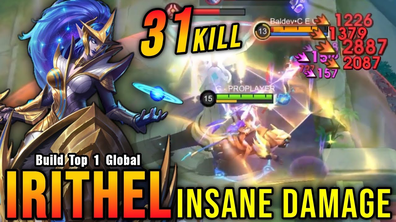 31 Kills!! Insane Damage Irithel Late Game No Boots Build - Build Top 1 Global Irithel ~ MLBB