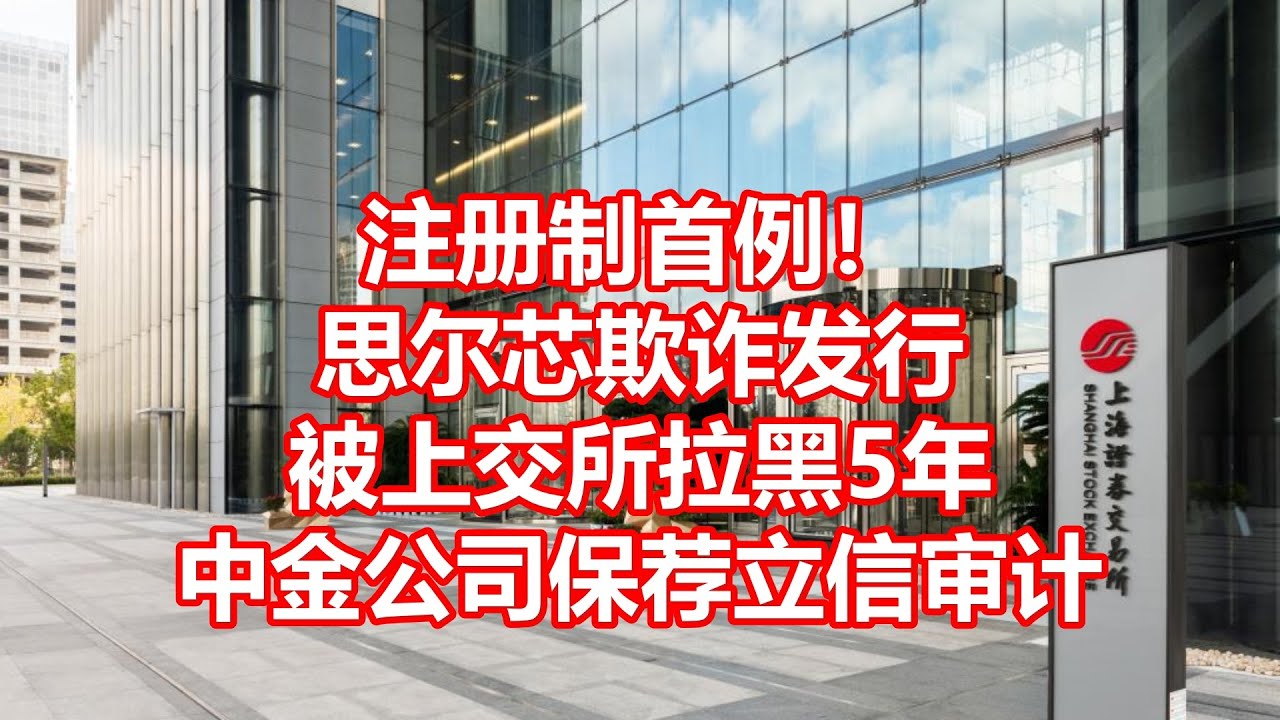 注册制首例！ 思尔芯欺诈发行 被上交所拉黑5年 中金公司保荐立信审计