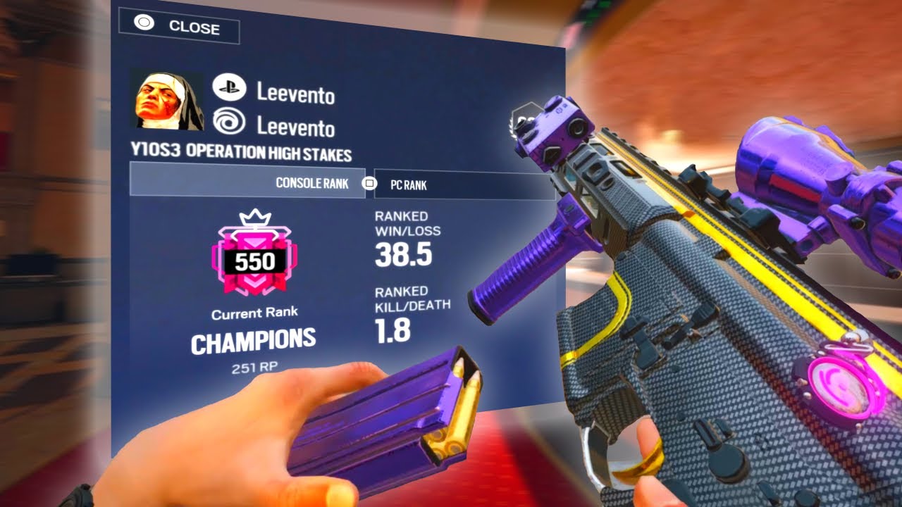 🔴TOP 500 SLOW SENS CHAMPION ON MAIN ACC 🌸 (DUAL STREAMING)- Rainbow Six Siege