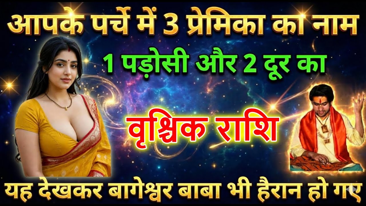 वृश्चिक राशि आपके पर्चे में 3 प्रेमिका का नाम आए 1 पड़ोसी और 2 दूर का