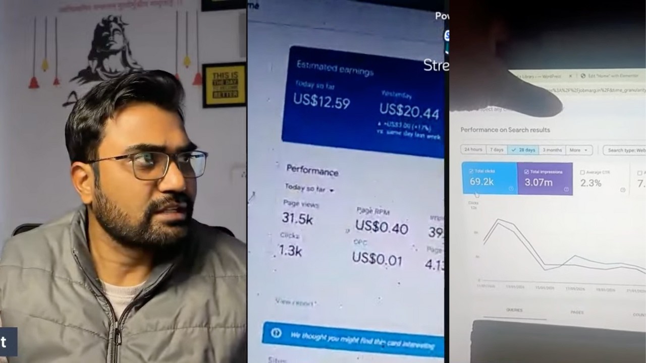 Real Bloggers, Real Data! : Live Google Traffic & AdSense Earning | Blogging 2026