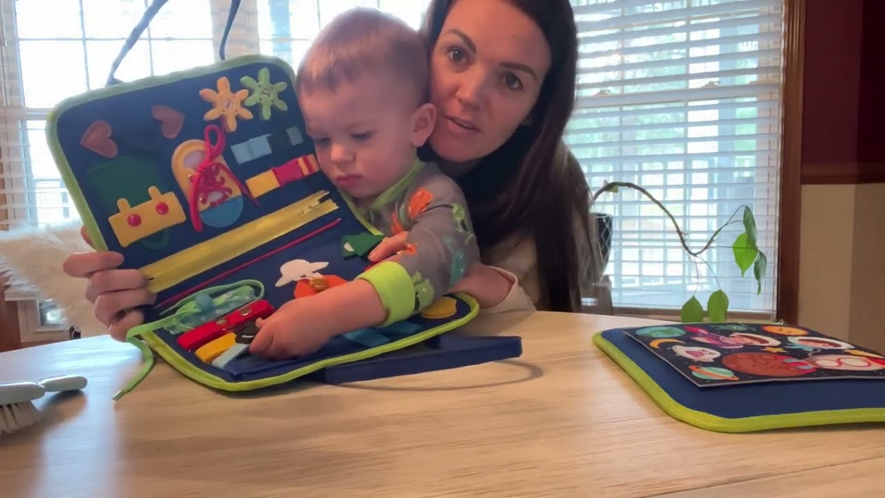 Review of Guolely Busy Board Montessori Toy for 1 2 3 4 Year Old Toddlers - Educational Activity