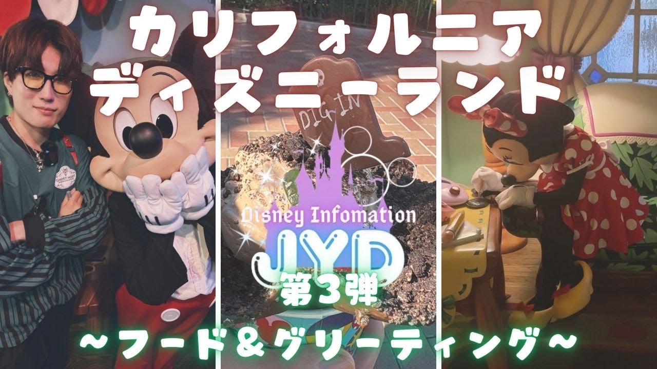 カリフォルニアディズニーランド🇺🇸 | ✨第３弾✨ フード紹介＆グリーティング🤍