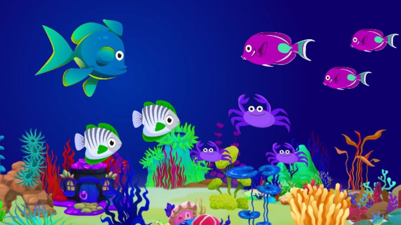 Midnight Ocean Fish Lullaby 🐟  Gentle Baby Sleep Sounds 🎶with Peaceful Aquarium & Ocean Visuals