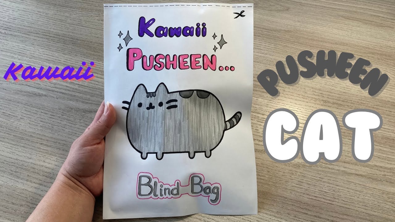 🩶[ASMR]🩶Kawaii pusheen blind bag | paper blind bag | paper asmr #blindbag #kawaii #paperdiy #pusheen