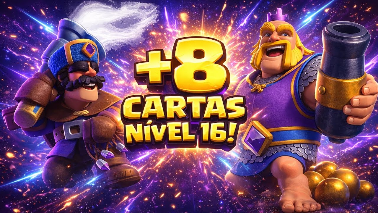 MELHOREI 8 CARTAS PRO NÍVEL 16 DE UMA VEZ! 😱