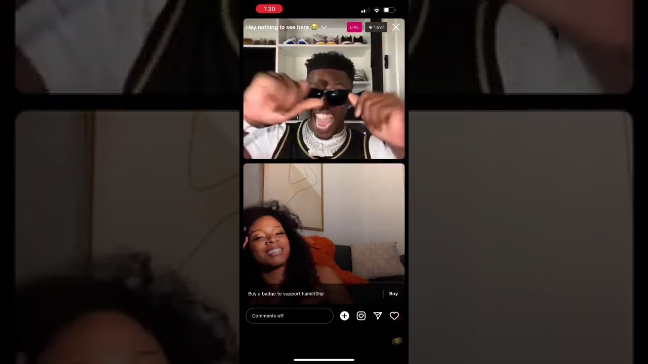Taty and Hamilton live😁
