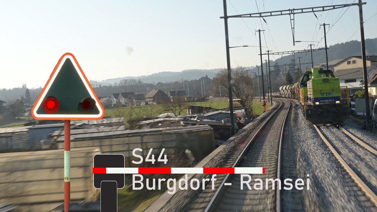 Cab ride Burgdorf to Ramsei - Führerstandsmitfahrt Burgdorf nach Ramsei