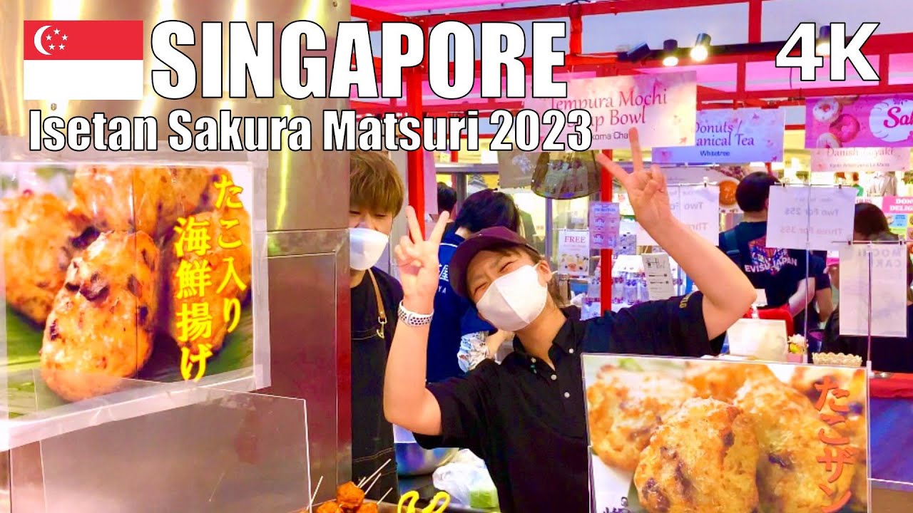 Delicious Japanese Food in Singapore! 🇸🇬 – Sakura Matsuri 2023 Virtual Walking Tour