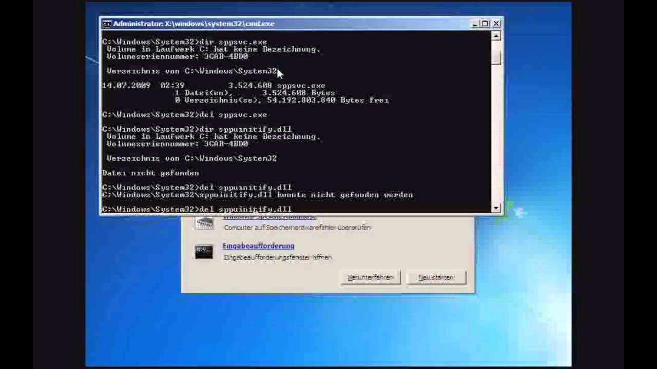 Windows 7 Registrierung umgehen