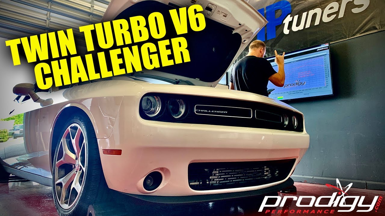 Twin Turbo V6 Dodge Challenger On The Dyno!