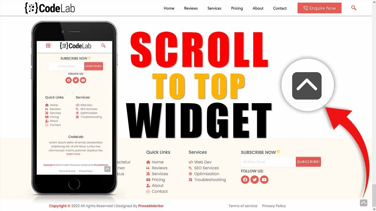 How To Create Elementor Custom Scroll To Top Widget  - [Back To Top Widget]
