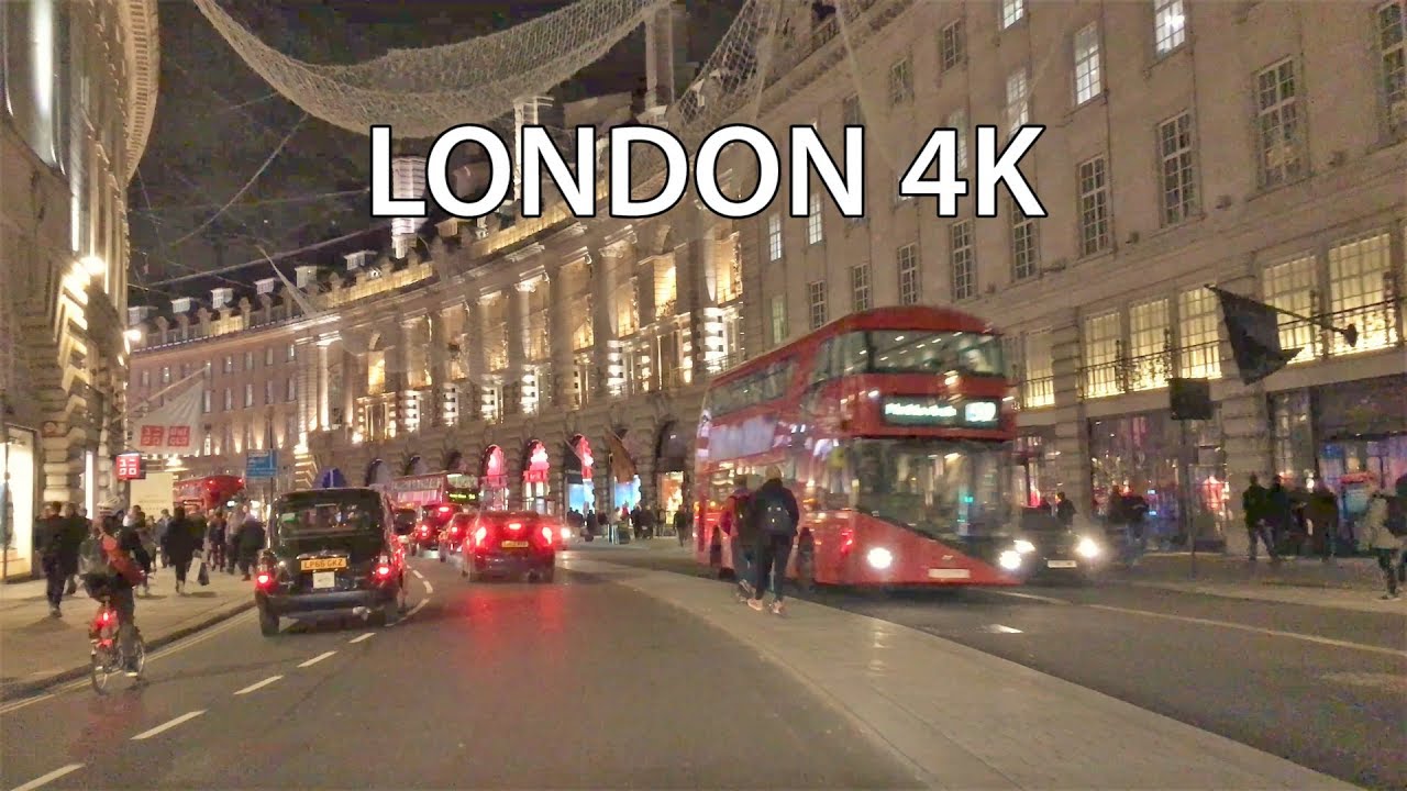 London 4K - Night Drive - UK