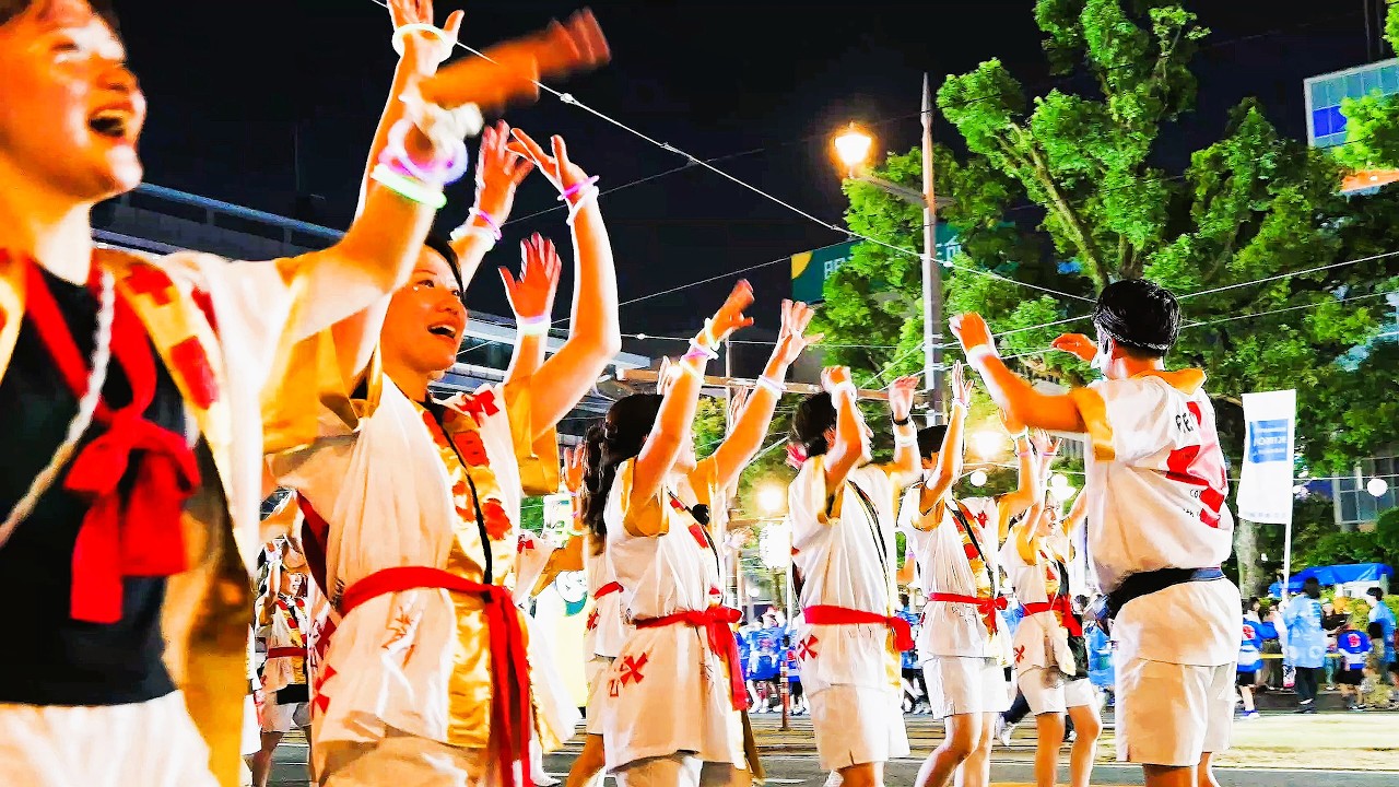 火の国まつり「おてもやん総踊り」第二部＆グランドフィナーレ。The second part of Kumamoto's dance festival 